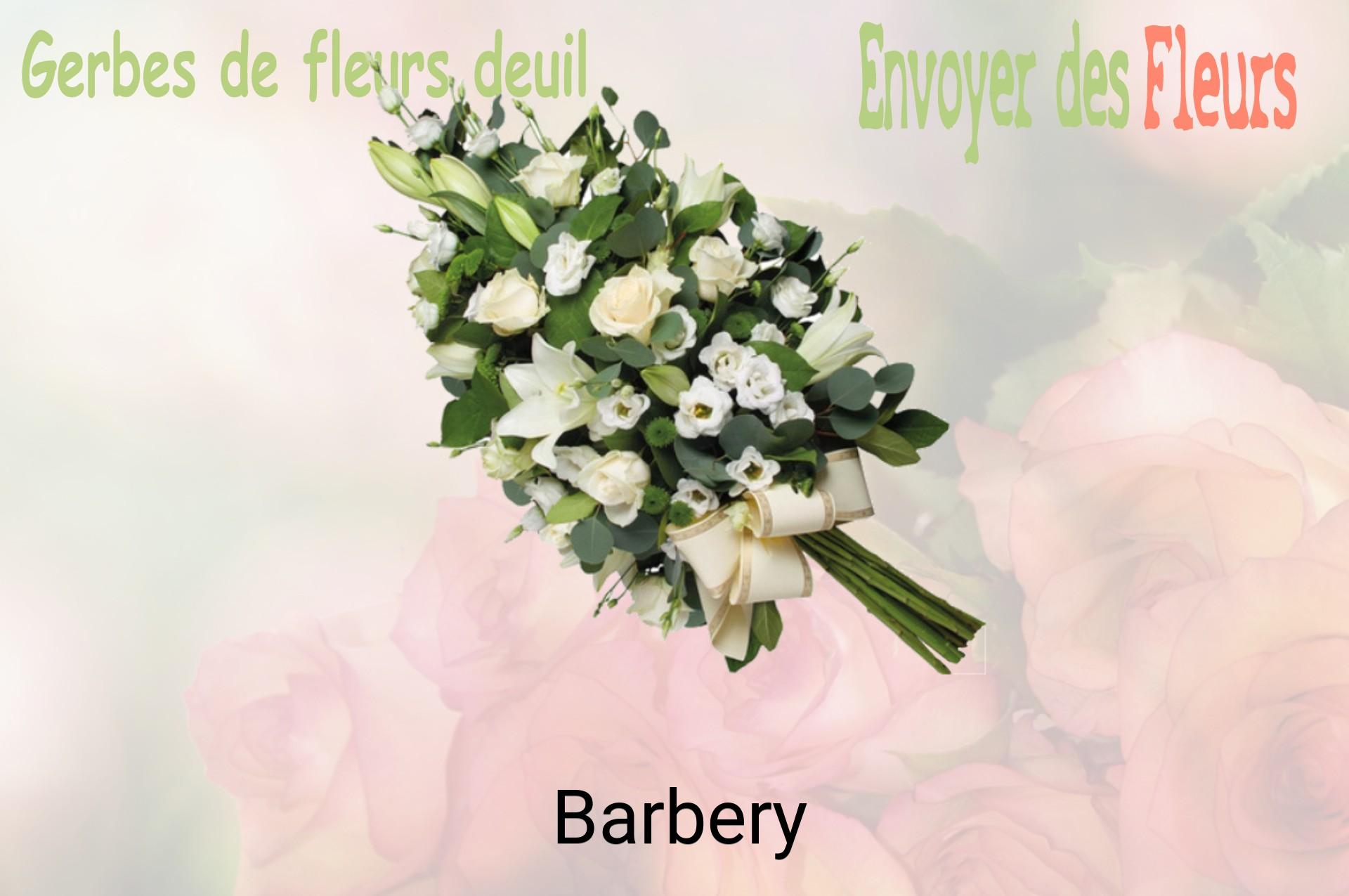 Gerbe de fleurs de deuil livrée à Barbery